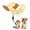 Yellow, variant on Adjustable Cat Sun Hat with Ear Holes, Cute Yellow Duck Print Pet Bucket Hat with Chin Strap, Breathable UV Protection Outdoor Fisherman Cap for Small Medium Cats & Dogs,S