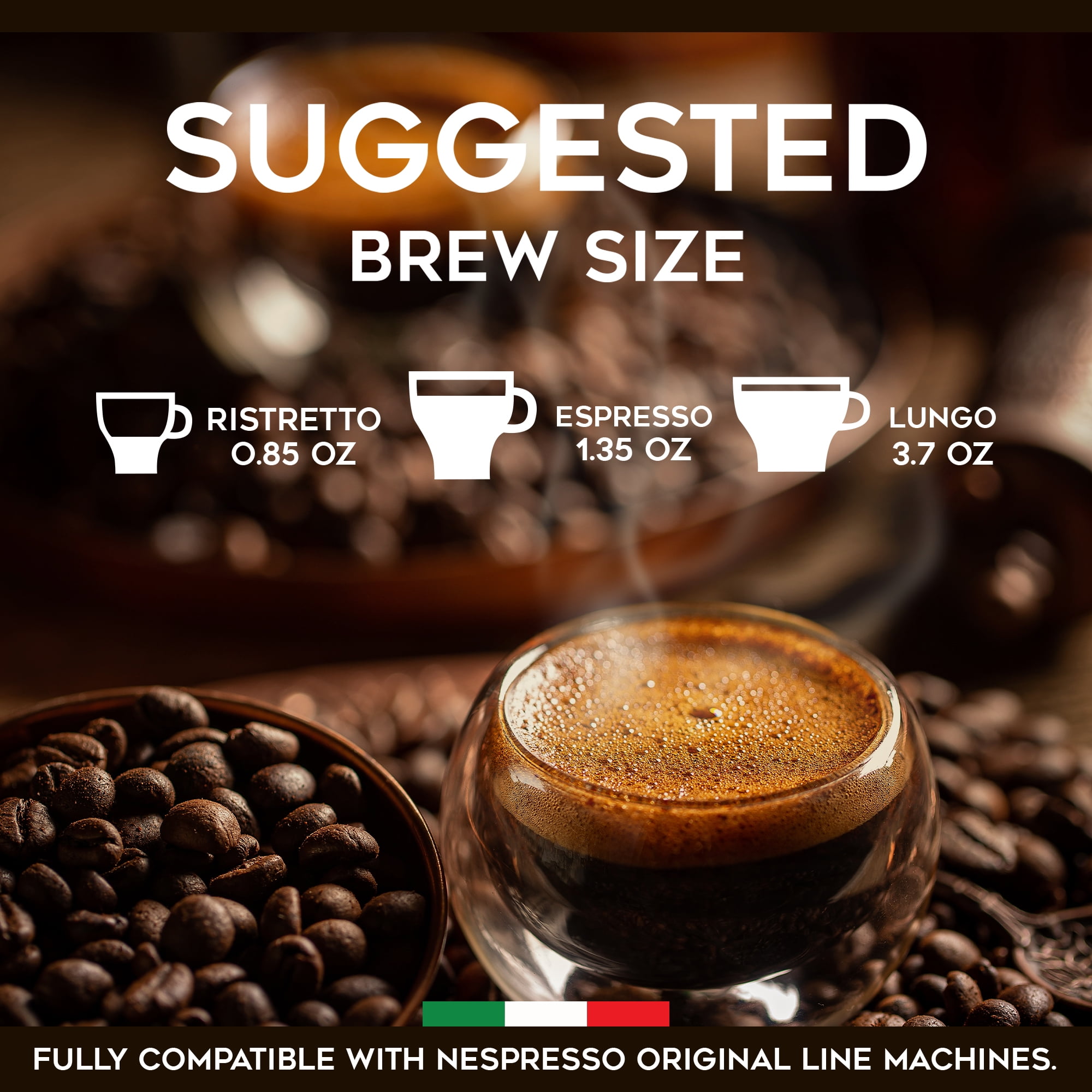 Espresso Italia Capsules, Tierras de Colombia, Aluminum, 100 Count