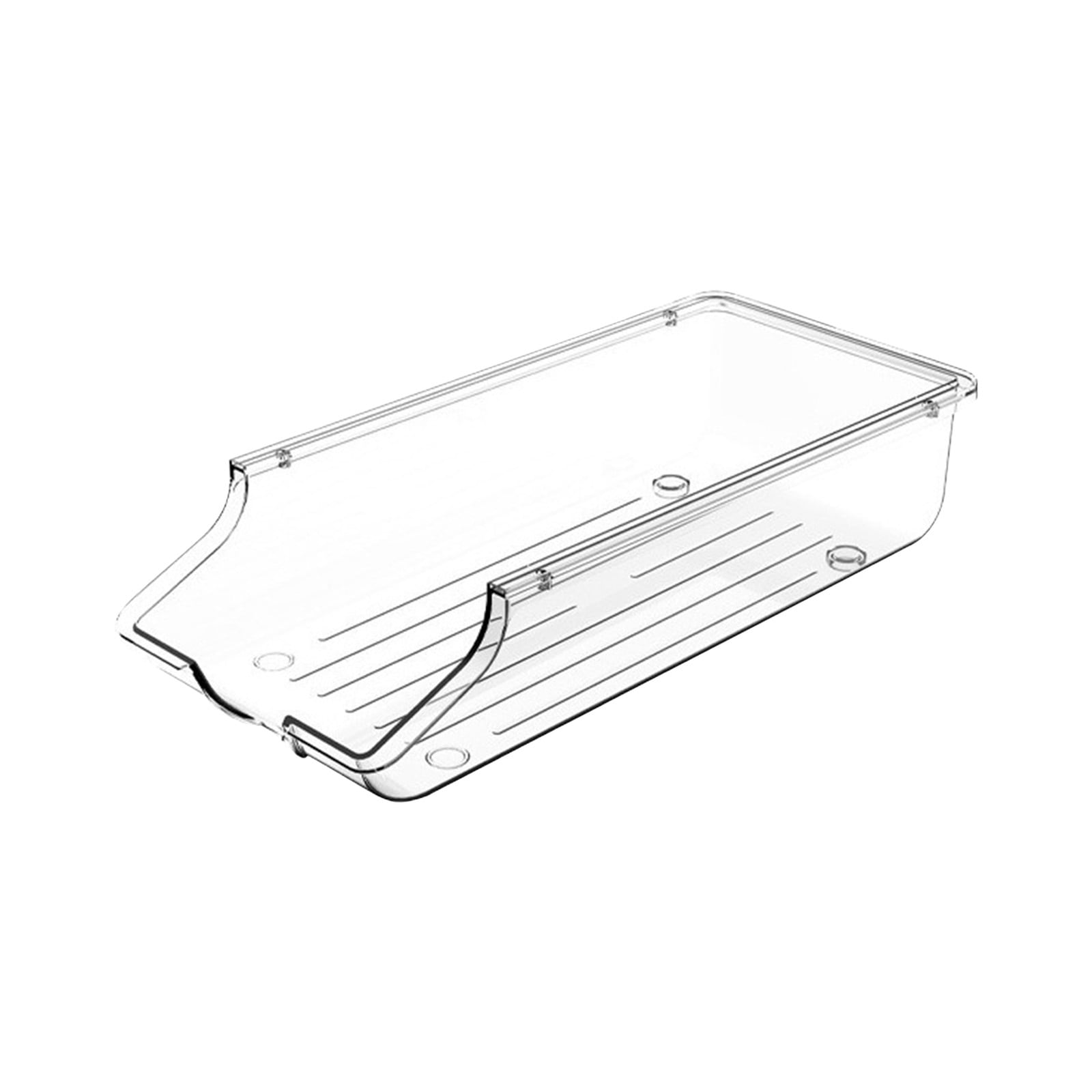 Deeceymbur Japanese Refrigerator Beverage Storage Box - Food Grade Double Layer Beer Drink Can Storage Rack for Kitchen Sorting and organization A