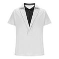 thumbnail image 3 of Men's Muscle Fit Dress Shirts Summer Casual Button Down Short Sleeve High Stretch Wrinkle-Free Shirt, 3 of 7