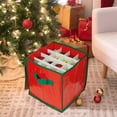 CFS Christmas Storage Box With Zipper Closure 64 Compartments Christmas