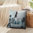 thumbnail image 4 of LALILO Throw Pillow Covers Smile Beautiful Young Woman Wear And Cushion Cover 18" x 18", 2 Pack, 4 of 6