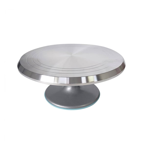 13.4" x 13.4" x 6.5" Metal Cake Decorating Turntable by Celebrate It - Silver