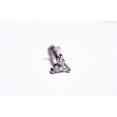 thumbnail image 7 of Tiny Trinity Stud Earrings Three Stones Minimalist flat back Stud Earrings Cartilage Tragus stud Internally Threaded Tiny Triple CZ Labret, 7 of 7