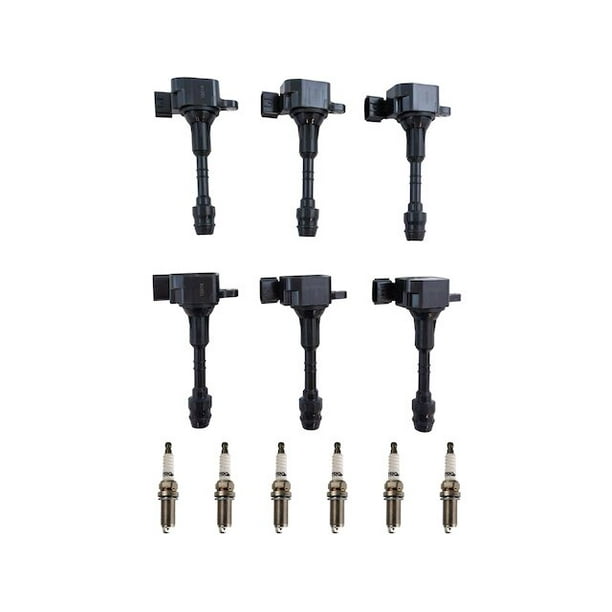 Ignition Coil Set with Spark Plugs 12 Piece Compatible with 2005 2015 Nissan Xterra 4.0L V6