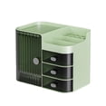 thumbnail image 1 of Tocador con cajón para cosméticos, organizador de maquillaje, lápiz labial y productos faciales. gris verde, 1 of 9