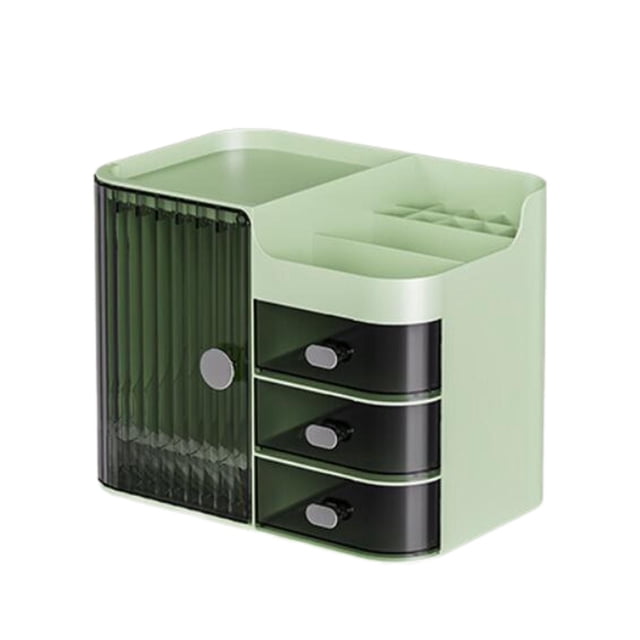 Organizador de maquillaje Perfecl con Cajón Gran Capacidad Gris Verde