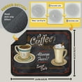 thumbnail image 5 of Coffee House Chalkboard Coffee Mat 24x18 Inch for Kitchen Counter, Silicone Dish Drying Mats for Coffee Bar Coffee Machine Coffee Maker or Countertop Protector Mat, 5 of 5