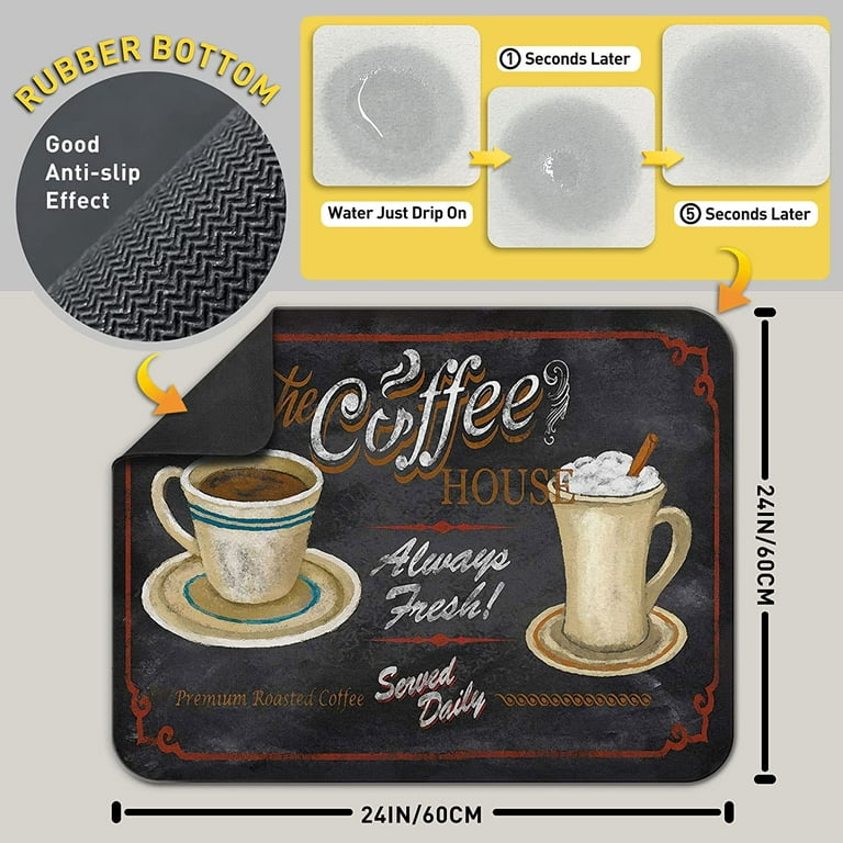  XiFEO Coffee Mat, Dish Drying Mat for Kitchen Counter