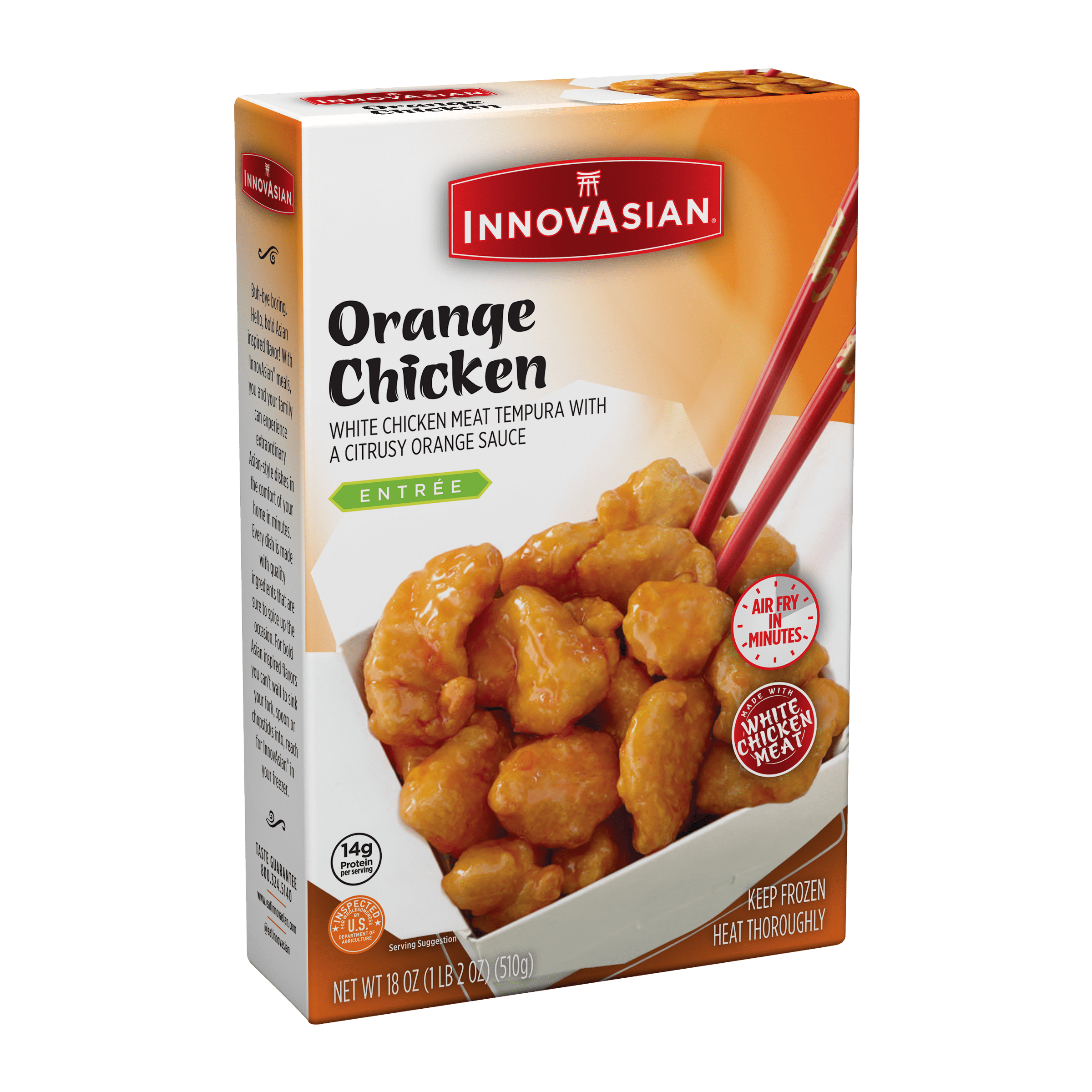 InnovAsian Orange Chicken Meal, 18 oz (Frozen Meal)