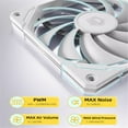 thumbnail image 6 of ID COOLING TF-12015 Chassis Fan 12V 4Pin PWM 500-2200RPM Silent High Air Volume Ultra Thin Thickness 15MM PC Case CPU Cooler Fan, 6 of 7