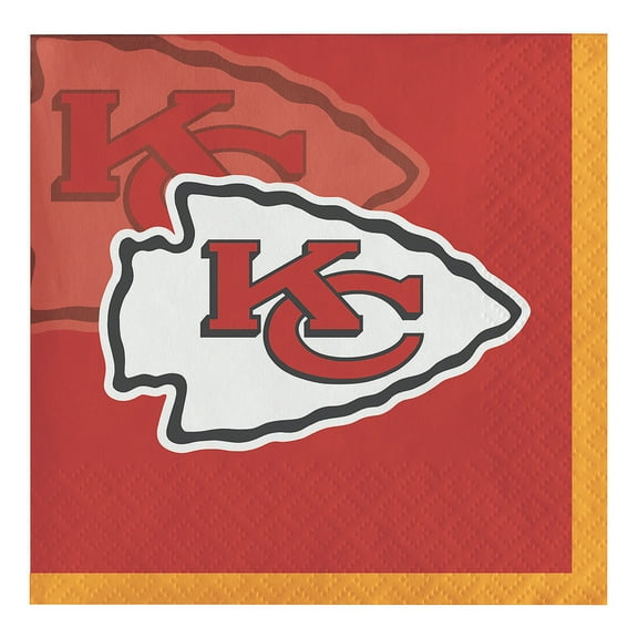 Fun Express NFL Kansas City Chiefs Beverage Napkins 48 Count