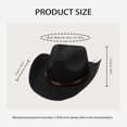 thumbnail image 2 of 2025 Latest Model Straw Cowboy Hats Western Cowgirl Hat Foldable Wide Brim Cowboy Hat Trav, 2 of 5