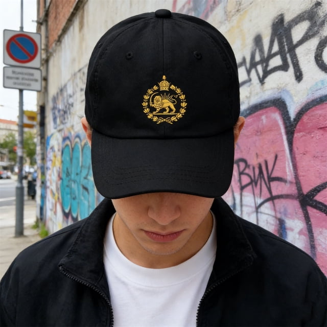 Gorra con la bandera de Irán y diseño del emblema | Gorra ajustable para eventos culturales | Gorra informal para hombres y mujeres | Uso diario al aire libre