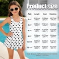 thumbnail image 5 of FOR U DESIGNS Girls' Sleeveless One-Piece Swimsuit Comfortable Tank Bathing Suit Swimwear with Short Toddler Girls Swimsuit, Dot, 5 of 7