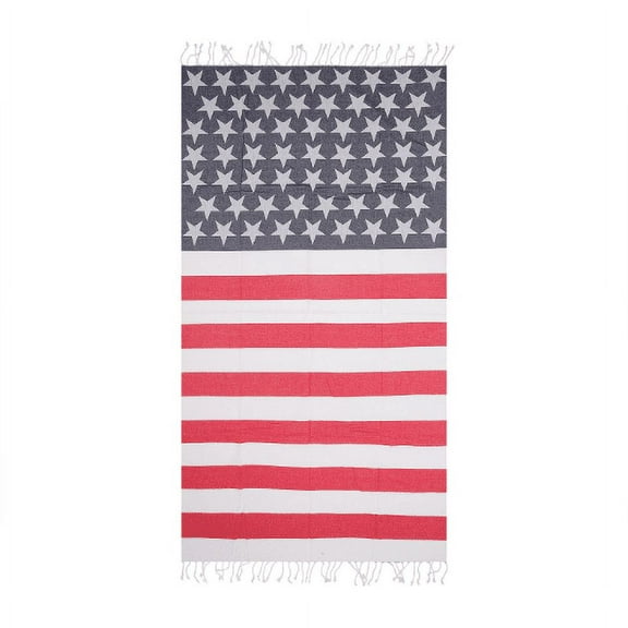 Hencely Home American Flag Beach Towel