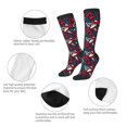 thumbnail image 5 of Fotbe Geometric Elements print Women's Men's Novelty Crew Socks Cotton Socks Knee High Socks for Walking,Running,Nurses,Pregnancy, 5 of 8