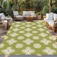 thumbnail image 2 of Sage Green Floral Outdoor Rug 5x7 Ft - Reversible Patio Rug Outdoor Camping Rugs, Spring Flowers Modern Abstract Art Farmhouse Indoor Outdoor Area Rugs, Non-Slip Outdoor Carpet Runner for Deck/Porch, 2 of 8
