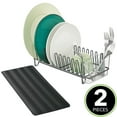thumbnail image 2 of mDesign Steel Dish Drying Rack/Drainer Storage, Set of 2, Black/Dark Gray, 2 of 7