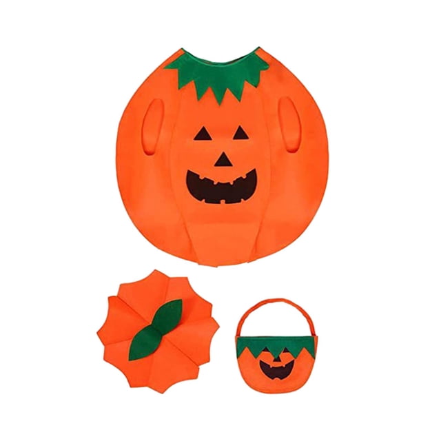 Disfraz de calabaza de Halloween, conjunto de accesorios para disfraz con sombrero, para niños jinwen disfraz de calabaza
