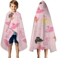 thumbnail image 3 of Ballet Princess Pattern Hooded Bath Towel，50"x30" for Ages 3 To 12 Kids, Quick Dry Lightweight Soft Microfiber Hood Beach Towel Cover Up for Kids, 3 of 7