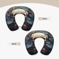 thumbnail image 3 of Daiia Vintage Leaf Flower Skull Pattern Travel Pillow 100% Pure Memory Foam Travel Neck Pillow, Airplane Pillow U-Shaped Neck Pillow Ergonomic Travel Pillow, 3 of 8