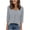 Gray, variant on Staron Spring Summer Women's Casual T-Shirt V Neck 3/4 Sleeve Loose Comfy Basic Top, White S