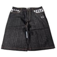 thumbnail image 5 of Pantalones cortos de mezclilla con estampado de payaso y grafiti de estilo hip hop lavado gótico americano, estilo Y2K, estilo casual clásico negro, pantalones anchos hasta la rodilla, 5 of 5
