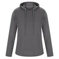 thumbnail image 5 of Men's T-Shirts Hooded Long Sleeve Tshirt Muscle Fit Shirts Men Drawstring Lightweight Blouses Pulover Sweatshirts, 5 of 7