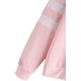 thumbnail image 3 of Planète des Femmes Imprimer Varsity Cordon Rayé Pull Sweat-Shirt Tops, 3 of 5