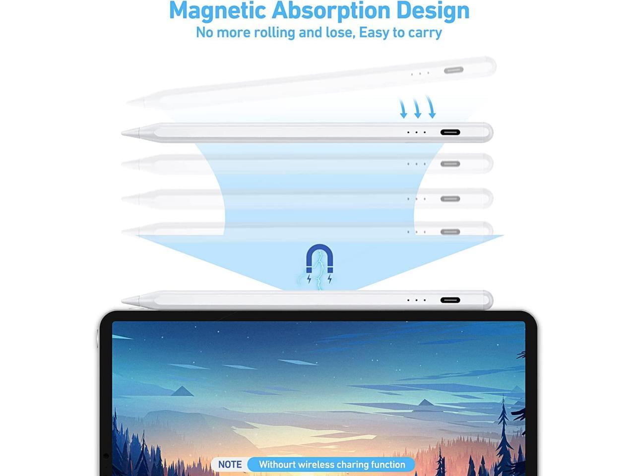 Stylus Pen for ipad, Active Pencil with Quick Charge, Palm Rejection Tilt Sensor, Magnetic Apple Pen Compatible with 2018-2023 iPad Pro 11"/12.9",iPad 10/9/8/7/6,iPad Mini 5/6,iPad Air 3/4/5