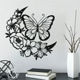 thumbnail image 2 of Uanit Metal Butterfly Wall Decor Lifelike Modern Floral Butterflies Wall Art Sculpture Hanging Decorations for Indoor or Outdoor, Yard Patio Fence Garden Decorations, 2 of 9