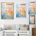 thumbnail image 4 of Designart "Breezy Meadows in Yellow and Pink I" Landscapes Framed Wall Art - Traditional Yellow Meadow Entryway Framed Wall Art Print, 4 of 6