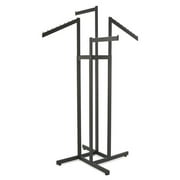 Econoco K86-MAB Rectangular Tubing 4-Way with 2 Straight & 2 Slant Arms, Black - Matte