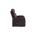 thumbnail image 4 of HomeStock Baroque Beauty Recliner w/ Lift, PU Leather Upholstery, Smooth Lift and Recline Function with Easy-to-Use Wired Controller, Stylish Comfort for Any Room, 28" x 37" x 40"H-Color:Brown, 4 of 7