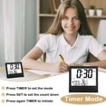 2 Pieces Digital Travel Alarm Clock Battery Operated Foldable LCD Clock