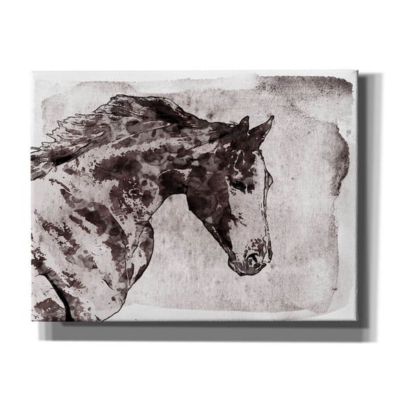 Epic Graffiti 'Dark Brown Horse 4' by Irena Orlov, Canvas Wall Art, 34"x26"