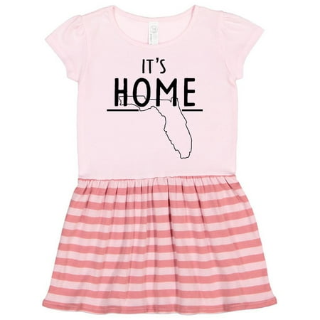 

Inktastic It s Home- State of Florida Outline Gift Toddler Girl Dress