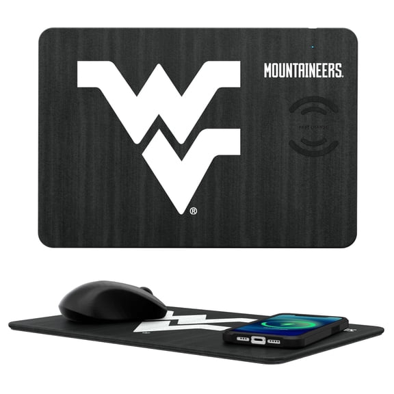 Keyscaper West Virginia Mountaineers 15W Fast Wireless Charger and Mouse Pad