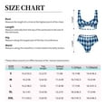 thumbnail image 6 of Daiia Blue Squares Women's Bikini Set Two Piece Swimsuit High Waisted Bikini Adjustable Straps Bikini Perfect for Beach, Pool, and Summer Vacation-Small, 6 of 9