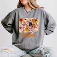 thumbnail image 4 of Fall Vibes Floral - Women's Lightweight Garment Dyed Sweatshirt, 4 of 13