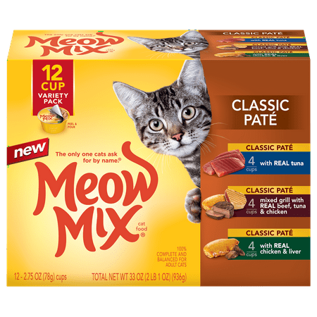 (12 Pack) Meow Mix Classic Pate Wet Cat Food Variety Pack, 2.75 oz. (Best Bread For Pate)