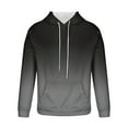 thumbnail image 3 of Hoodies for Men Gradient Printed Sweatshirt Blouse with Pocket Pullover Tops Drawstring Hooded Sweatshirt Sports Activewear Loose Fit Sweatshirts Casual Fall Hoodie Holiday Party Blouses, 3 of 6