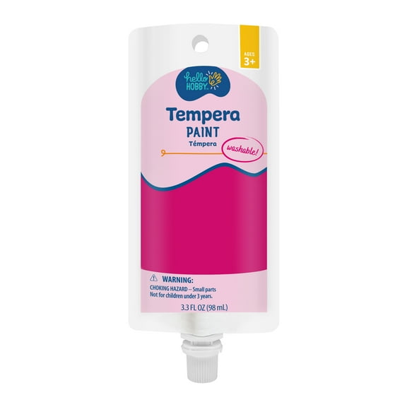 Hello Hobby 3.3 fl oz Pink Tempera Paint