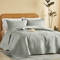 thumbnail image 2 of Davulos 3 Pieces Queen Quilt Bedding Set Soft Lightweight Grey Bedspread with Leaf Pattern,Microfiber Bed Coverlet Full Size for All Season(1 Quilt, 2 Shams), 2 of 8