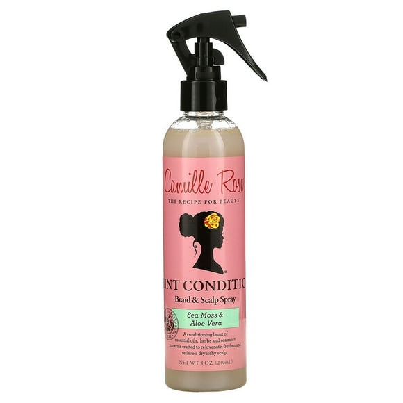 Camille Rose, Vaporisateur Conditionneur Menthe pour Tresses et Cuir Chevelu, Mousse de Mer et Aloe Vera, 8 oz (240 ml)