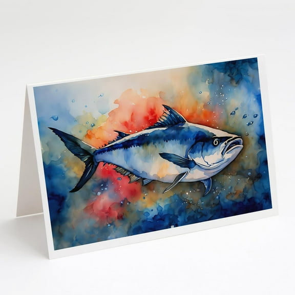 Bluefin Tuna Greeting Cards Pack of 8 7 in x 5 in