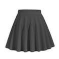 thumbnail image 4 of Fesfesfes Summer Skirts for Women Casual Solid High Waist Short Swing Skirt, 4 of 4