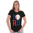 thumbnail image 3 of Béisbol Republica Dominicana Ball Womens Slim Fit Graphic Tee Brisco Brands S, 3 of 5