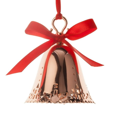 Rose Gold Tone Christmas Bell Ornament